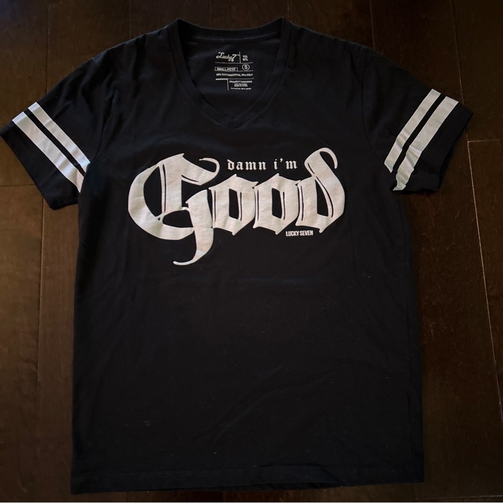 Lucky 7 Brand Mens T Shirt Damn I’m Good Designer Y2K